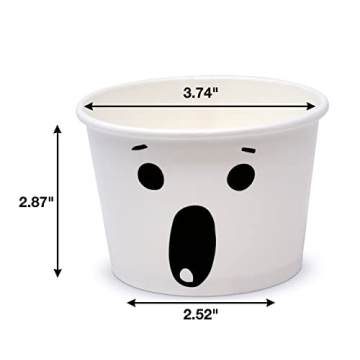 Ghost Treat Snack Cups 48 Pcs for Spooky Parties