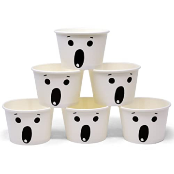 Ghost Treat Snack Cups 48 Pcs for Spooky Parties