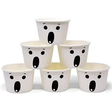 Ghost Treat Snack Cups 48 Pcs for Spooky Parties