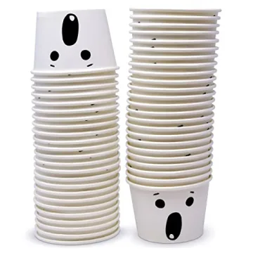 Ghost Treat Snack Cups 48 Pcs for Spooky Parties