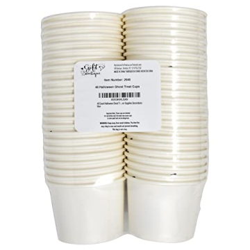 Ghost Treat Snack Cups 48 Pcs for Spooky Parties