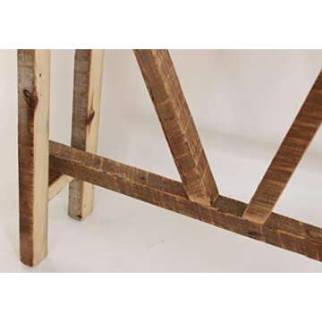 Rustic Console Table made from Reclaimed Wood, Narrow Footprint