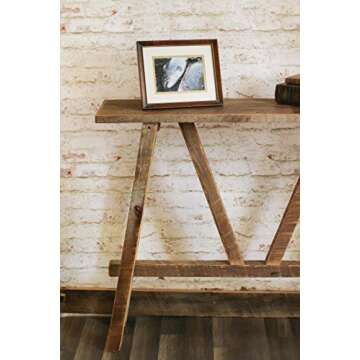 Rustic Console Table made from Reclaimed Wood, Narrow Footprint