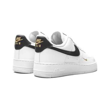 Nike Womens WMNS Air Force 1 Low Essential CZ0270 102 White/Black/Gold - Size 8W