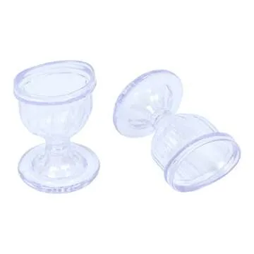 Qimacplus Transparent Eye Cups for Eye wash Rim Shaped for Eye Rinse, Cleansing, Remove Dust, Eye wash cup kit Set of 2 Eye Cups