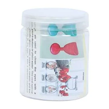 Qimacplus Transparent Eye Cups for Eye wash Rim Shaped for Eye Rinse, Cleansing, Remove Dust, Eye wash cup kit Set of 2 Eye Cups