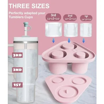 Ice Cube Tray for Stanley Tumbler Cup - Rose Quartz Pink