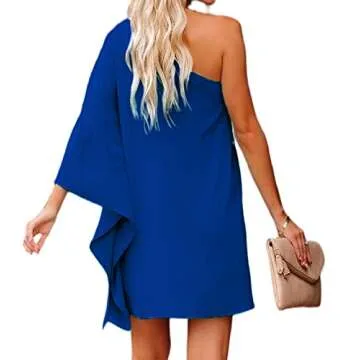 Elegant One Shoulder Evening Party Dress for Women