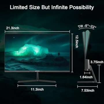 SANSUI 27 Inch Monitor, Build-in Speakers IPS 100Hz Monitor, FHD Computer Monitor DisplayPort HDMI VGA Inputs, 100 x 100 mm VESA Mount, Ultra Slim Ergonomic Tilt (ES-27X3A HDMI Cable Included)