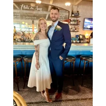 Benoui Satin Off Shoulder Midi Dress 2024 A-Line Style