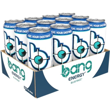 Bang Energy Blue Razz – Sugar-Free Energy Drink, 300mg Caffeine