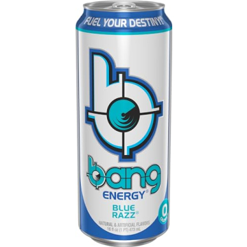 Bang Energy Blue Razz – Sugar-Free Energy Drink, 300mg Caffeine