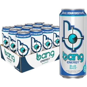 Bang Energy Blue Razz – Sugar-Free Energy Drink, 300mg Caffeine