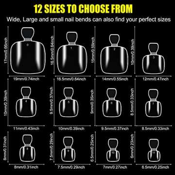 INENK Soft Gel Toe Nail Tips for Soak off Gel Extension Systems, Short Pre-shaped Full Cover False Toenails Gel Tips Clear Press on Nails, Summer Toe Tips for Home DIY Salon Manicure（360PCS 12SIZE）