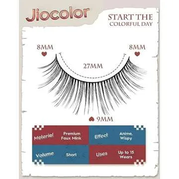 Jiocolor Natural Look Mink Lashes - 9mm Wispy Volume