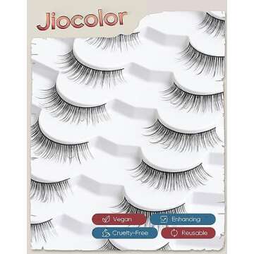 Jiocolor Natural Look Mink Lashes - 9mm Wispy Volume