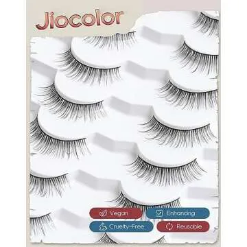 Jiocolor Natural Look Mink Lashes - 9mm Wispy Volume