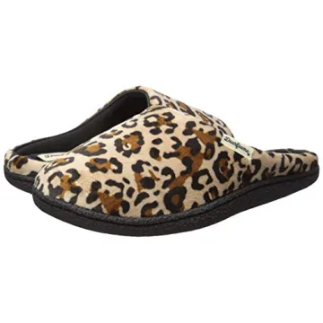Dearfoams Women's Velour Clog Slipper, Leopard, X-Large