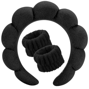 Cohoya Spa Headband and Wristband Set – Perfect for Face Washing and Makeup Applications