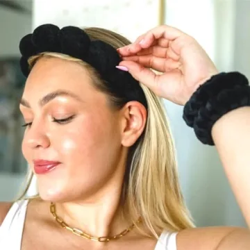 Cohoya Spa Face Washing Headband Makeup Wristband Set