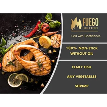 Fuego Heavy Duty Nonstick Grill Mats Set for BBQ Oven Smoker