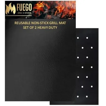 Fuego Heavy Duty Nonstick Grill Mats Set for BBQ Oven Smoker