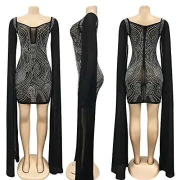 Elegant PORRCEY Bodycon Dress for Parties and Night Out