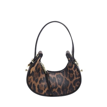 Stylish Mini Leopard Print Crescent Clutch Purse - Versatile & Chic Tote Bag for Women Daily Use
