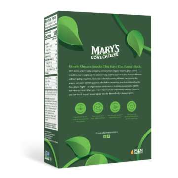 Mary's Gone Crackers Cheezee Crackers, Organic, Gluten Free, Plant-Based, Vegan, Cheese & Herb, 4.25...