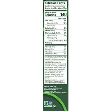 Mary's Gone Crackers Cheezee Crackers, Organic, Gluten Free, Plant-Based, Vegan, Cheese & Herb, 4.25 Ounce (Pack of 1)