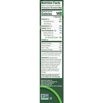 Mary's Gone Crackers Cheezee Crackers, Organic, Gluten Free, Plant-Based, Vegan, Cheese & Herb, 4.25 Ounce (Pack of 1)