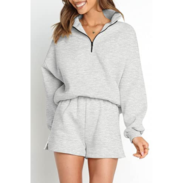 AUTOMET Women's Oversized Lounge Set Cozy Stylish 2025 Fashion