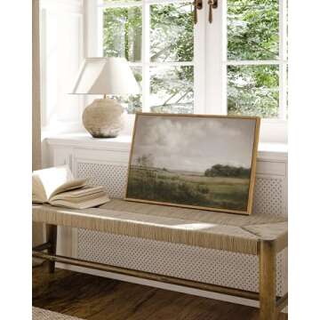 VIYYIEA Nature Large Framed Wall Art, Wilderness Vintage Art Decor Room Aesthetic, 16X24 Inch Canvas...