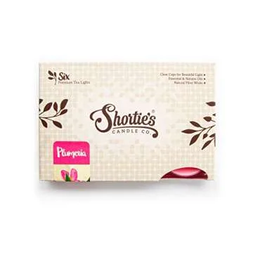 Pure Plumeria Premium Tealight Candles - 6 Pink Highly Scented Tea Lights - Beautiful Candlelight - ...