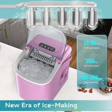 EUHOMY Portable Ice Maker - Fast, Quiet & Compact Ice Production