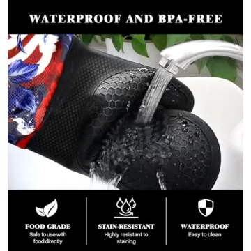 Premium Heat-Resistant Silicone Oven Mitts for All Cooking