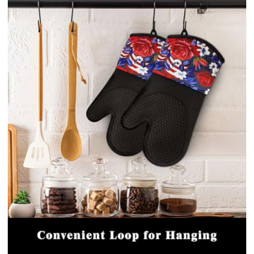 Premium Heat-Resistant Silicone Oven Mitts for All Cooking