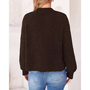 BTFBM Women's Chunky Knit Winter Cardigan - Soft & Stylish