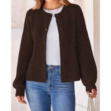 BTFBM Women's Chunky Knit Winter Cardigan - Soft & Stylish