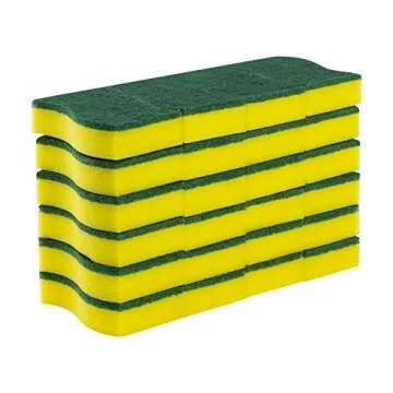 (24 Pack) Heavy Duty Scrub Sponges by SCRUBIT – Kitchen Dish, Sink and Bathroom Cleaning Scrubber Sponge - with Non-Smell Scouring Pad [New Packaging]