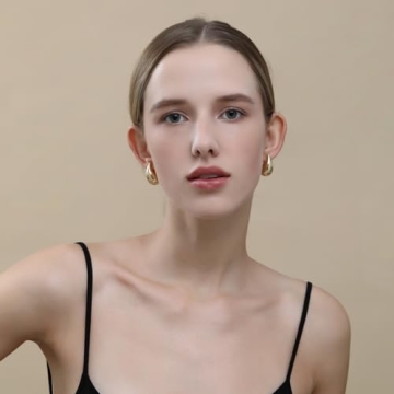 Stylish Apsvo Gold Hoop Earrings for Women | Lightweight & Elegant