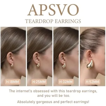Stylish Apsvo Gold Hoop Earrings for Women | Lightweight & Elegant