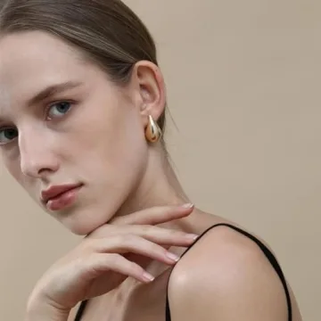 Stylish Apsvo Gold Hoop Earrings for Women | Lightweight & Elegant