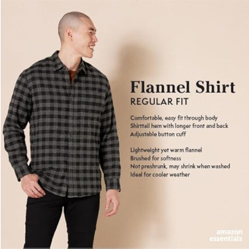 Amazon Essentials Flannel Shirt for Men, Stylish Comfort