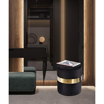 Stylish DEERUN Velvet Storage Ottoman Pack of 2