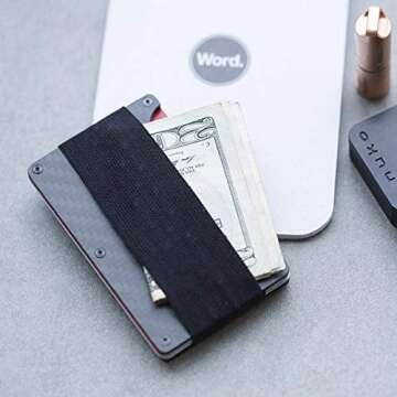 Minimalist Carbon Fiber Wallet, Slim Wallet & RFID Blocking Front Pocket Wallet - Credit Card Holder (Slim) (Slim)