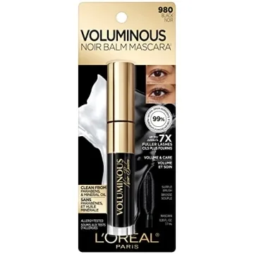 L’Oréal Paris Voluminous Noir Balm Volumizing Mascara, Washable, Black, 0.26 Fl Oz., 1 Count