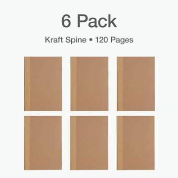 Oxford Composition Notebook 6 Pack,Notebooks for School, School Supplies, School Journal, Comp Book,...