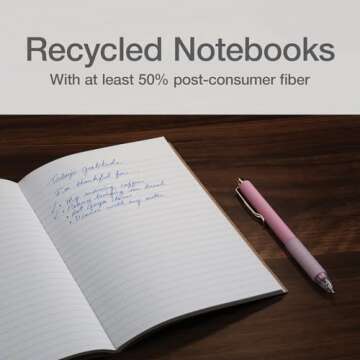 Oxford Composition Notebook 6 Pack,Notebooks for School, School Supplies, School Journal, Comp Book, College Ruled Paper, 5.75 x 8 Inches, Small Size, 60 Sheets, Kraft Covers (63831)