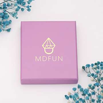 MDFUN 18K Yellow Gold Eternity Ring for Women